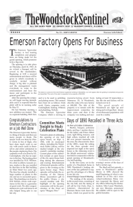 Emerson Factory Opens For Business