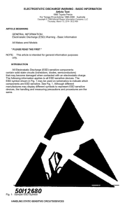 Electrostatic Discharge Warning