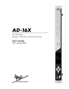 AD-16X – User`s Guide