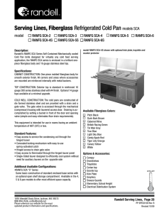 Serving Lines, Fiberglass Refrigerated Cold Pan models SCA