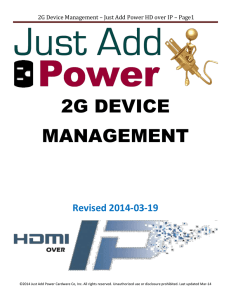 2G Device Management – Just Add Power HD over IP – Page