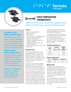 fixed temperature thermostats