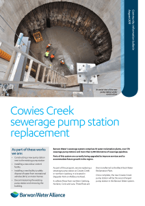 Cowies Creek sewerage pump station replacement