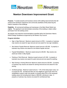 Newton Downtown Improvement Grant