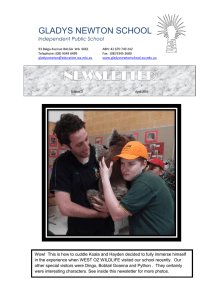 Gladys Newton School Newsletter - April 2016