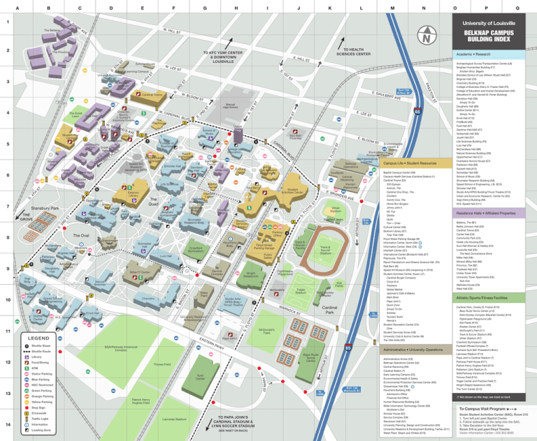 Bradley University Campus Map Campus Maps - University Of Louisville