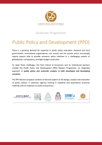 the PPD brochure - Paris School of Economics