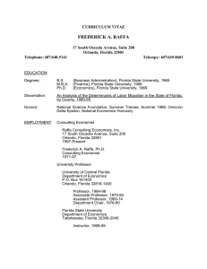 Frederick A. Raffa - Curriculum Vitae