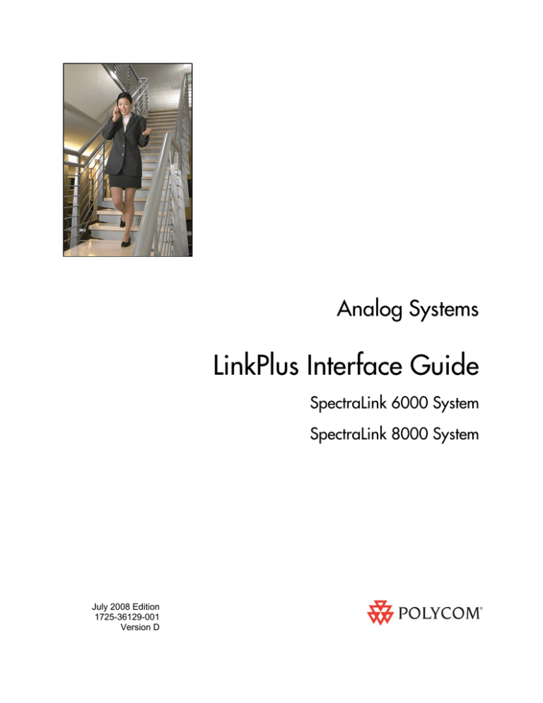 LinkPlus Interface Guide Analog Systems