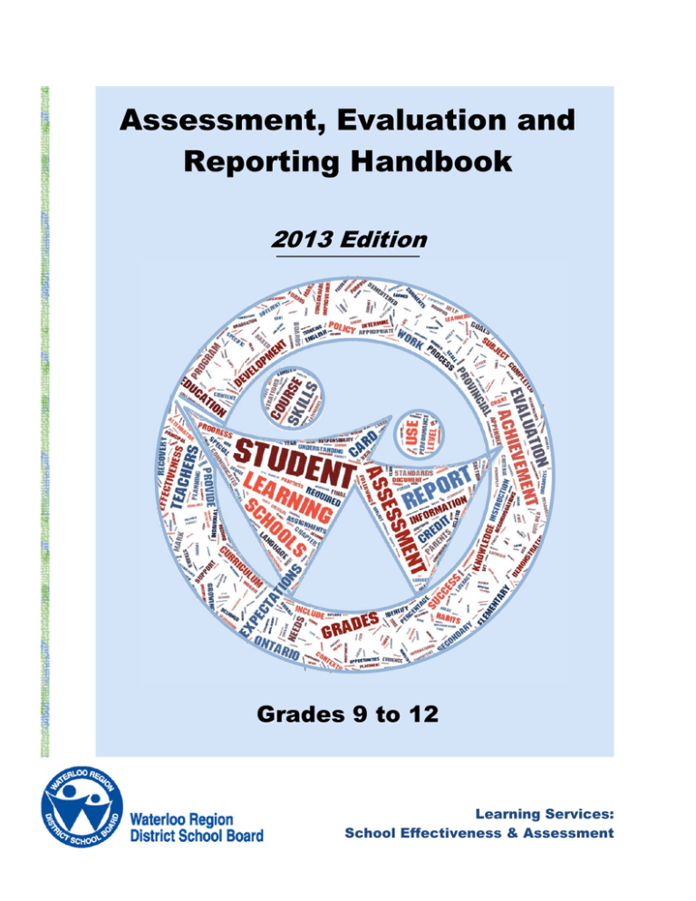 Assessment, Evaluation And Reporting Handbook