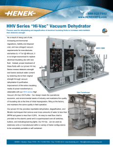 HHV Series “Hi-Vac” Vacuum Dehydrator