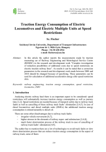 Traction Energy Consumption of Electric Locomotives and
