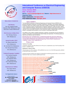 International Conference on Electrical Engineering and Computer