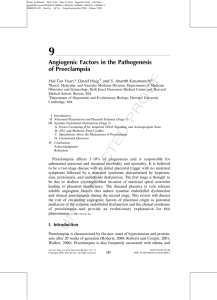 Angiogenic Factors in the Pathogenesis of Preeclampsia