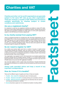 Charities and VAT