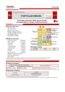 Product Summary Catalog TMP19A64F20BXBG