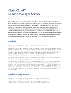 Citrix Cloud™ Session Manager Service