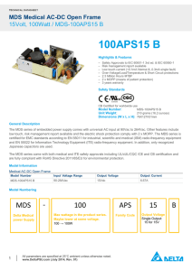 MDS-100APS15 B Datasheet