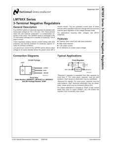 LM79XX Series 3-Terminal Negative Regulators