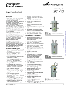 Single-Phase Overhead Distribution Transformers Datasheet