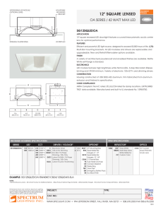 12" square lensed - Spectrum Lighting