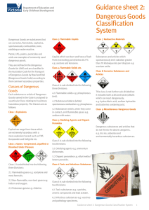 Dangerous Goods Classification: A Guidance Sheet