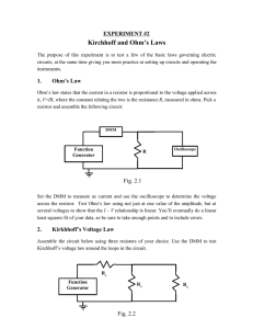 Kirchhoff and Ohm`s Laws