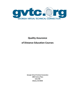 Quality Assurance of Distance Education Courses