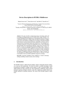 Device Description in HYDRA Middleware