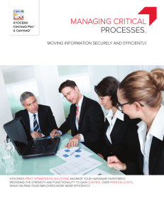 MANAGING CRITICAL PROCESSES.