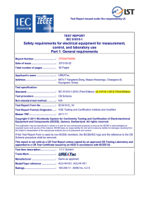 Safety requirements for electrical equipment for measurement