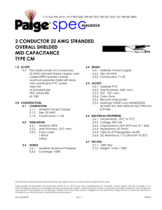 2 conductor 22 awg stranded overall shielded mid