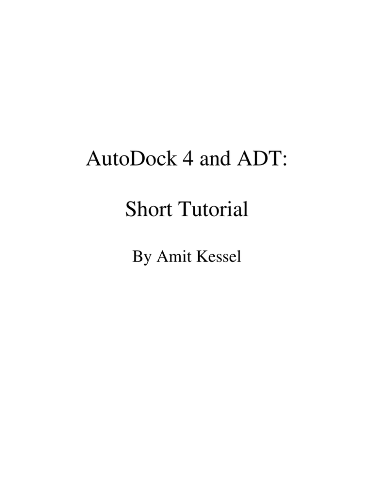 AutoDock 4 Tutorial: Molecular Docking Guide