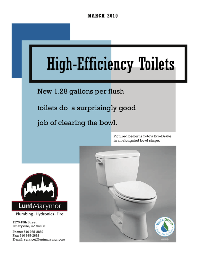 High Efficiency Toilets