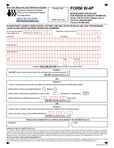 W-4P Form - Office of the State Comptroller
