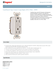TradeMaster® Spec Grade 15 Amp Duplex GFCI, White