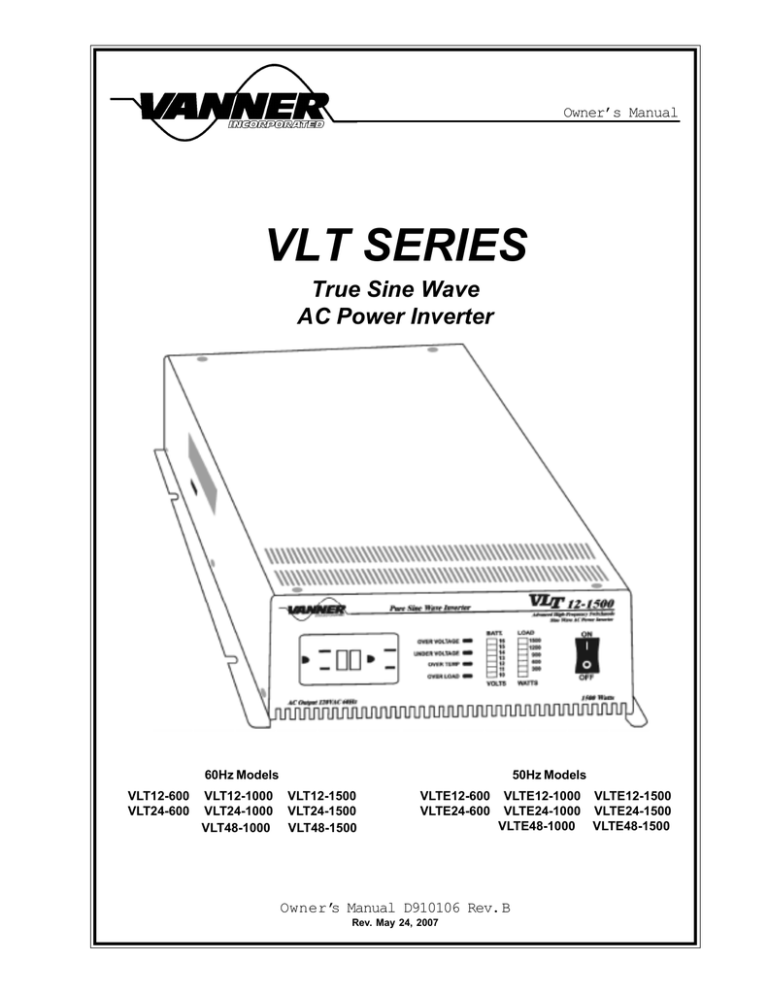 VLT Series Owner`s Manua_DWl