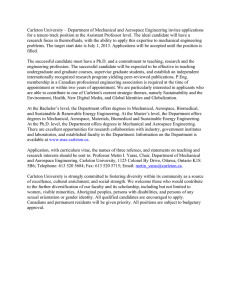 Carleton University – Department of Mechanical and Aerospace