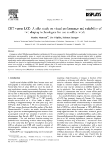CRT versus LCD: A pilot study on visual performance and