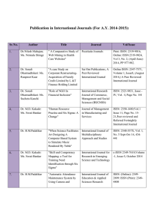 Publications in Academic Year 2014-15