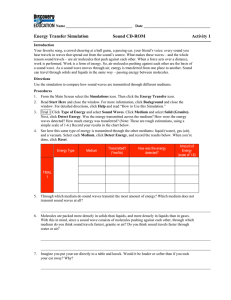 Energy Transfer Simulation Sound CD-ROM Activity 1