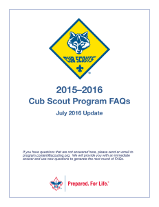 Cub Scout Program FAQs - Boy Scouts of America