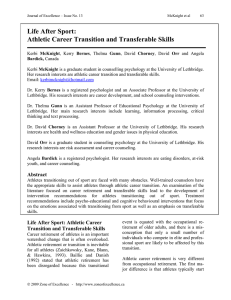 Athletic Career Transition & Transferable Skills