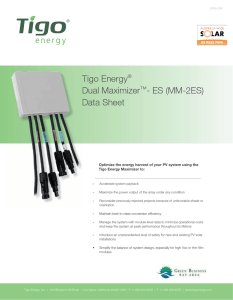 Tigo Energy Dual Maximizer Data Sheet (MM-2ES)