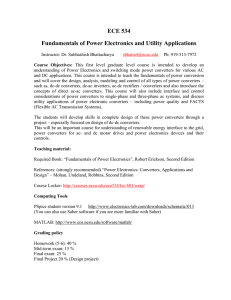 ECE 534 Fundamentals of Power Electronics and Utility Applications