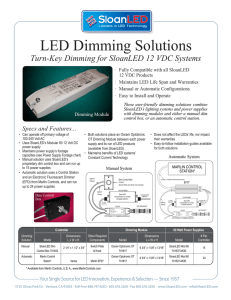 12 VDC Dimming Solutions Data Sheet