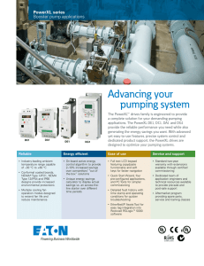 Advancing your pumping system