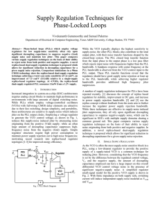 Supply Regulation Techniques for Phase-Locked