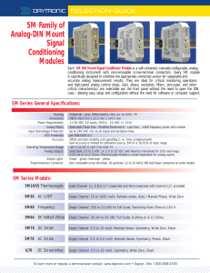 5M Analog-DIN Mount Signal Conditioning Modules Selection Guide