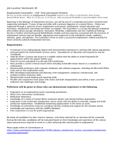 Job Location: Dartmouth, NS Employment Counsellor – Full